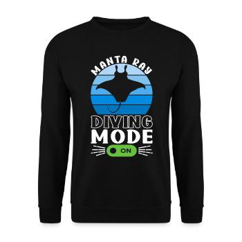 Manta Rays Great Manta Sea Creatures - Unisex Sweatshirt - black - Front - Alina (178cm) & Michal (187cm)