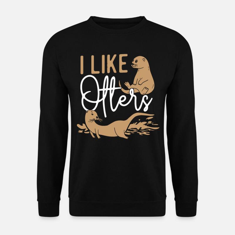 Otter I Like Otters - Unisex Sweatshirt - black