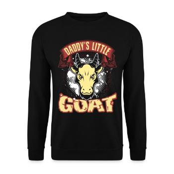 Daddy's Little Goat - Unisex Sweatshirt - black - Front - Alina (178cm) & Michal (187cm)