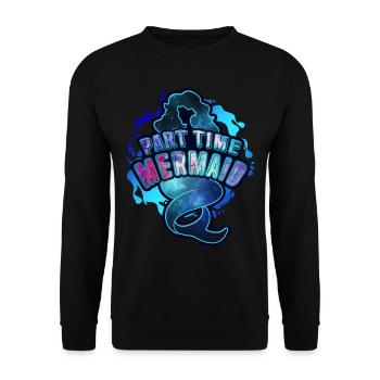 Part Time Mermaid - Unisex Sweatshirt - black - Front - Alina (178cm) & Michal (187cm)