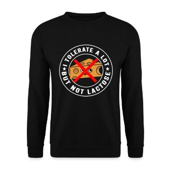 Lactose intolerance Lactose intolerant - Unisex Sweatshirt - black - Front - Alina (178cm) & Michal (187cm)
