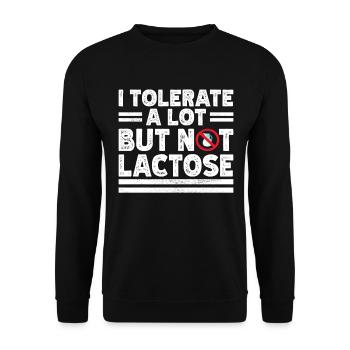 Lactose intolerance Lactose intolerant - Unisex Sweatshirt - black - Front - Alina (178cm) & Michal (187cm)