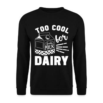 Laktoseintoleranz Laktoseintolerant - Unisex Pullover - Schwarz - Vorne - Alina (178cm) & Michal (187cm)