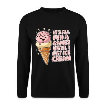 Laktoseintoleranz Laktoseintolerant - Unisex Pullover - Schwarz - Vorne - Alina (178cm) & Michal (187cm)