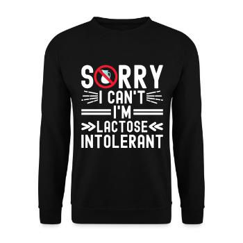 Lactose intolerance Lactose intolerant - Unisex Sweatshirt - black - Front - Alina (178cm) & Michal (187cm)