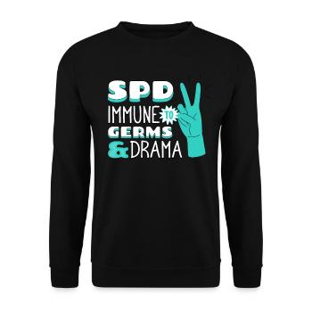 Sterilgutaufbereitungstechniker Lustig SPD Männer Frauen - Unisex Pullover - Schwarz - Vorne - Alina (178cm) & Michal (187cm)