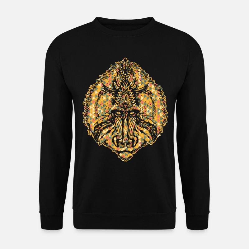 Baboon Geometric - Unisex Sweatshirt - black