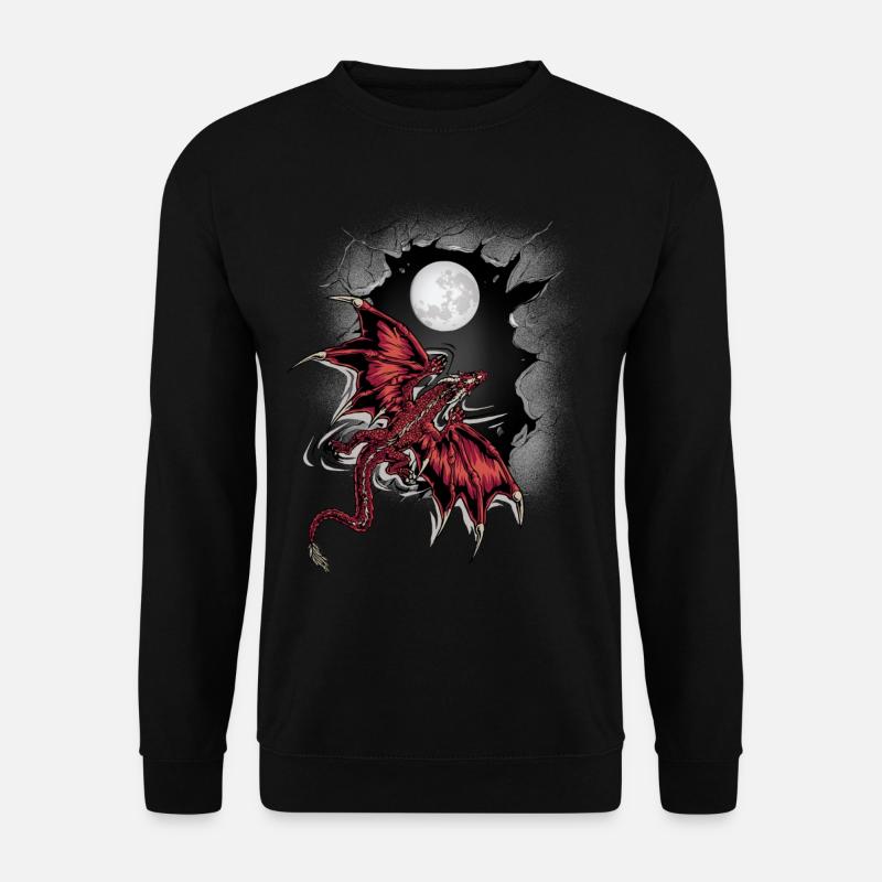 Moon Dragon Dragon Mythical Creature - Unisex Sweatshirt - black