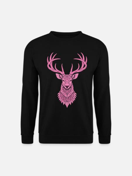 Mandala Deer Deer Mystical Madalas - Unisex Sweatshirt - black