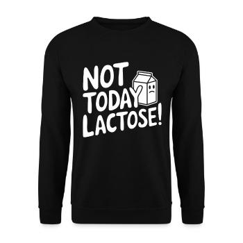 Lactose intolerance Lactose intolerant - Unisex Sweatshirt - black - Front - Alina (178cm) & Michal (187cm)