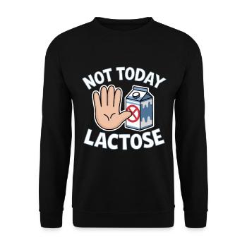 Lactose intolerance Lactose intolerant - Unisex Sweatshirt - black - Front - Alina (178cm) & Michal (187cm)