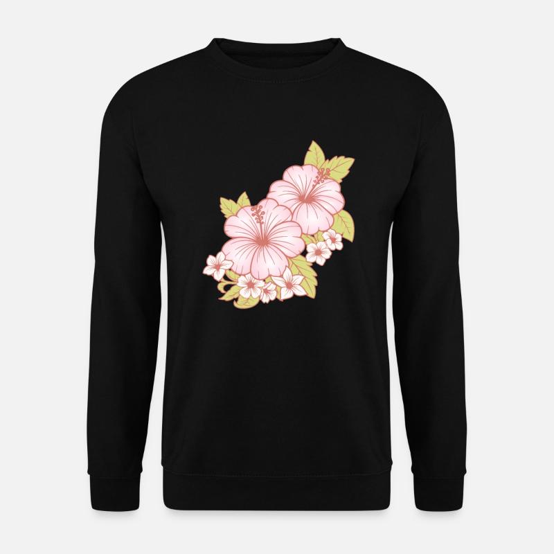 Hawaii Hawaiianisches Mädchen Hibiskusblüte - Unisex Pullover - Schwarz