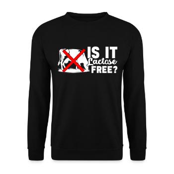 Laktoseintoleranz Laktoseintolerant - Unisex Pullover - Schwarz - Vorne - Alina (178cm) & Michal (187cm)