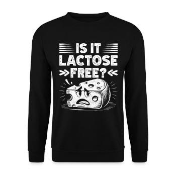 Laktoseintoleranz Laktoseintolerant - Unisex Pullover - Schwarz - Vorne - Alina (178cm) & Michal (187cm)