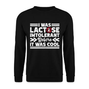 Lactose intolerance Lactose intolerant - Unisex Sweatshirt - black - Front - Alina (178cm) & Michal (187cm)