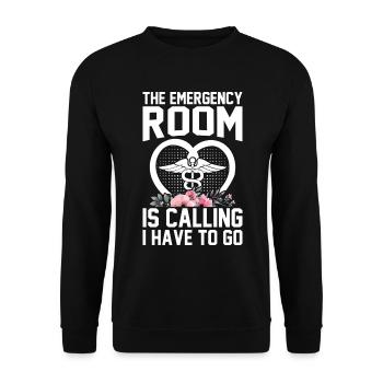 Nurse Life Nursing Hospital Nurse Emergency Nurse - Unisex Sweatshirt - black - Front - Alina (178cm) & Michal (187cm)