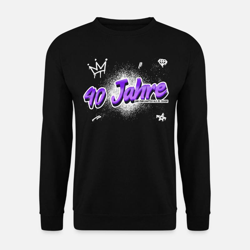 40 Jahre – Stilvoller denn je! - Unisex Pullover - Schwarz