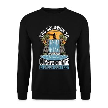 Environmental Scientist The Solution Agriculturist - Unisex Sweatshirt - black - Front - Alina (178cm) & Michal (187cm)