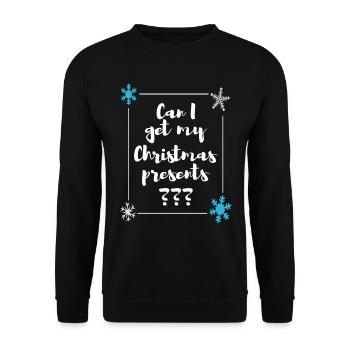 Naughty Christmas Humor Christmas Gifts - Unisex Sweatshirt - black - Front - Alina (178cm) & Michal (187cm)