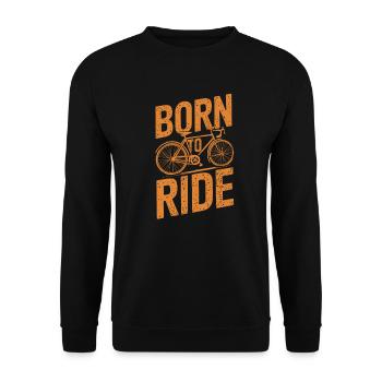 Born to Ride - Unisex Sweatshirt - black - Front - Alina (178cm) & Michal (187cm)