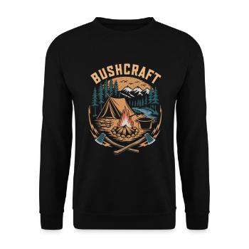 Bushcraft - Unisex Sweatshirt - black - Front - Alina (178cm) & Michal (187cm)