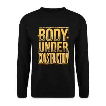 Body Under Construction - Unisex Pullover - Schwarz - Vorne - Alina (178cm) & Michal (187cm)