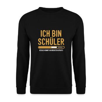 Ich bin Schüler - Unisex Pullover - Schwarz - Vorne - Alina (178cm) & Michal (187cm)