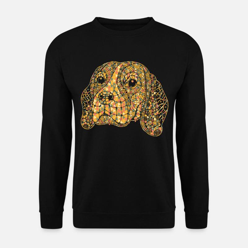 Cute Beagle Geometric - Unisex Sweatshirt - black