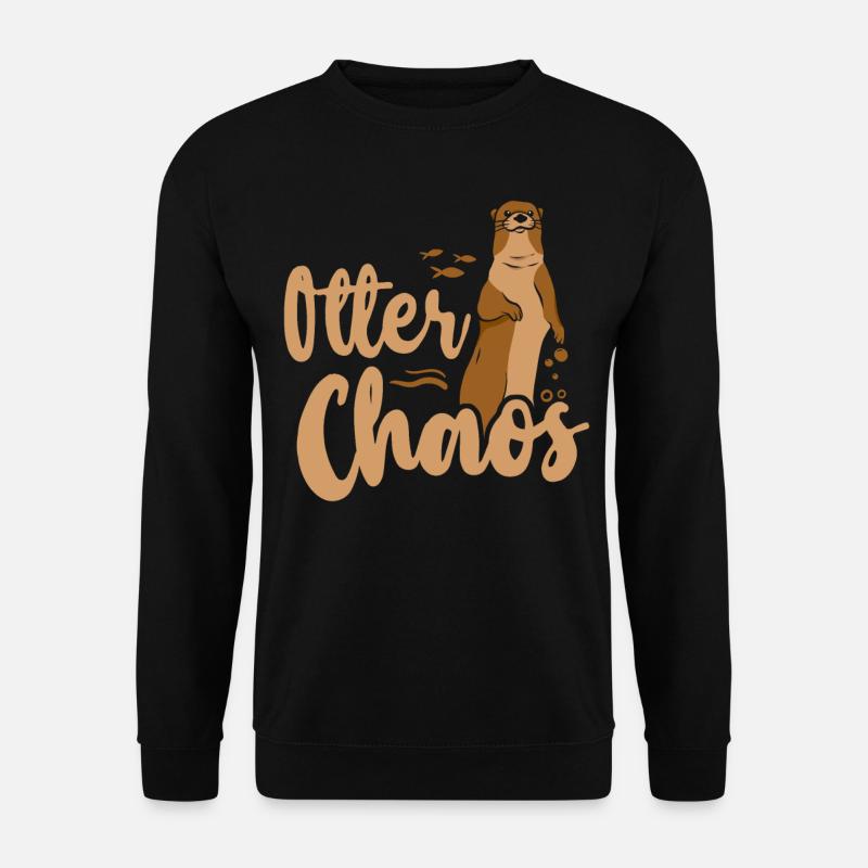 Otter Pun Otter Chaos - Unisex Sweatshirt - black
