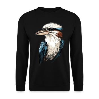 Kookaburra Hunter lit Hans Sweet Bird en riant - Sweat-shirt Unisexe - noir - Devant - Alina (178cm) & Michal (187cm)