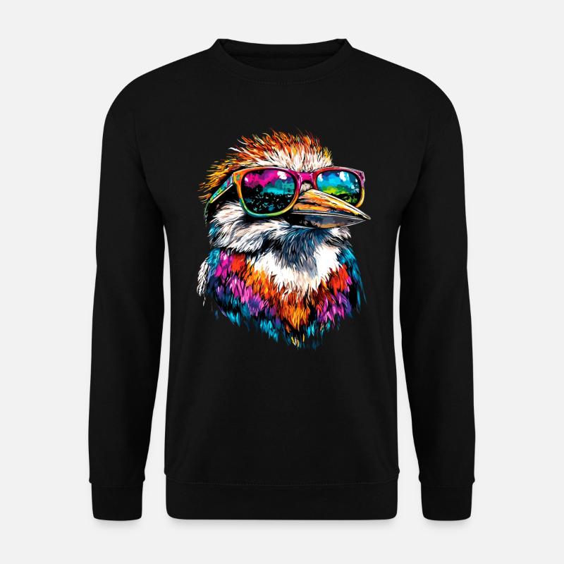 Kookaburra Jägerliest Lachender Hans Süßer Vogel - Unisex Pullover - Schwarz