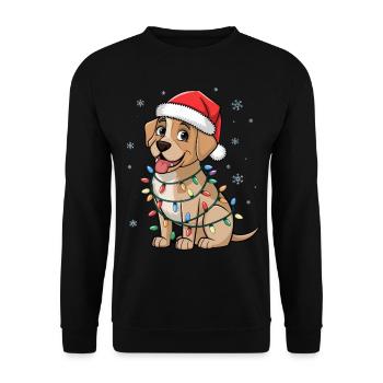 Labrador Retriever Christmas Lights Xmas Dogs - Unisex Sweatshirt - black - Front - Alina (178cm) & Michal (187cm)