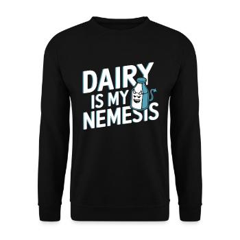Lactose intolerance Lactose intolerant - Unisex Sweatshirt - black - Front - Alina (178cm) & Michal (187cm)