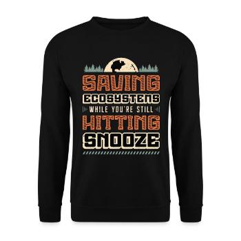 Environmental Science Saving Ecosystems Scientist - Unisex Sweatshirt - black - Front - Alina (178cm) & Michal (187cm)