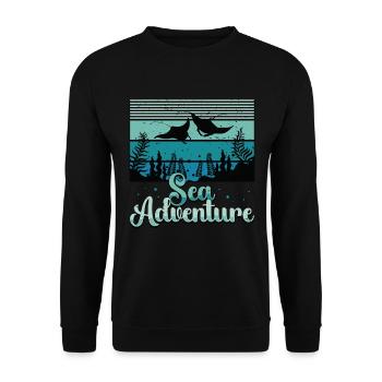 Manta Rays Sea Adventure Freediving Scuba Diving - Unisex Sweatshirt - black - Front - Alina (178cm) & Michal (187cm)