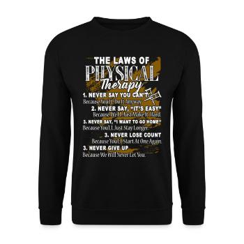 Physical Therapist The Laws Of Physical Therapy - Unisex Sweatshirt - black - Front - Alina (178cm) & Michal (187cm)