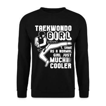 Taekwondo Girl Definition - Unisex Sweatshirt - black - Front - Alina (178cm) & Michal (187cm)