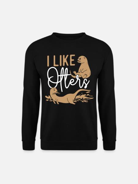 Otter I Like Otters - Unisex Sweatshirt - black