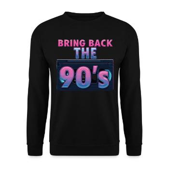 Ramenez la boombox rétro des années 90 - Sweat-shirt Unisexe - noir - Devant - Alina (178cm) & Michal (187cm)