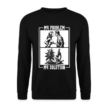 Environmental Scientist My Problem Pictogram Dad - Unisex Sweatshirt - black - Front - Alina (178cm) & Michal (187cm)