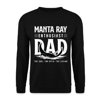 Manta Ray Enthusiast Dad The Idol The Scuba Diver - Unisex Sweatshirt - black - Front - Alina (178cm) & Michal (187cm)