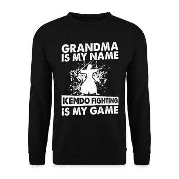 Mamie est mon nom Le combat de Kendo est mon jeu - Ken - Sweat-shirt Unisexe - noir - Devant - Alina (178cm) & Michal (187cm)