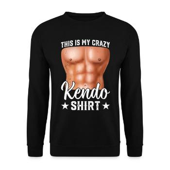 C’est mon t-shirt de Kendo fou Lutteur de Kendo - Sweat-shirt Unisexe - noir - Devant - Alina (178cm) & Michal (187cm)