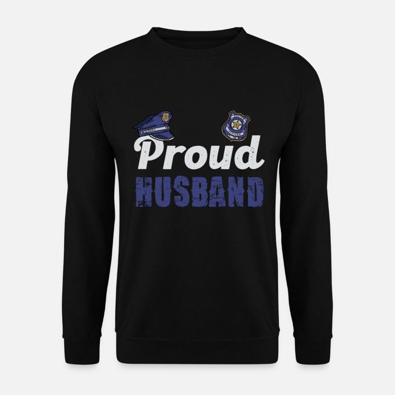 Stolzer Ehemann Polizei Partner - Unisex Pullover - Schwarz