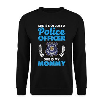 Ce n’est pas seulement une policière, c’est la mienne - Sweat-shirt Unisexe - noir - Devant - Alina (178cm) & Michal (187cm)