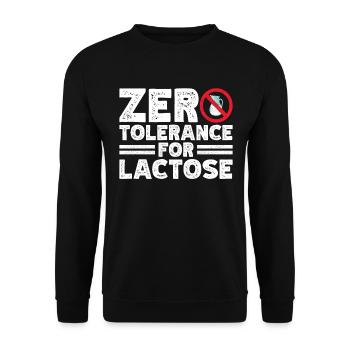 Laktoseintoleranz Laktoseintolerant - Unisex Pullover - Schwarz - Vorne - Alina (178cm) & Michal (187cm)
