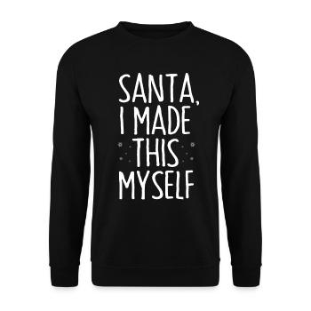Santa Claus Homemade Handmade Gift - Unisex Sweatshirt - black - Front - Alina (178cm) & Michal (187cm)