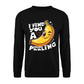 I FIND YOU A PEELING - Unisex Sweatshirt - black - Front - Alina (178cm) & Michal (187cm)