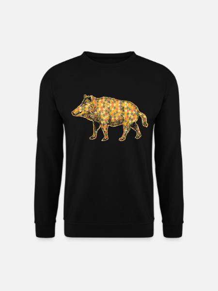 Boar Geometric - Unisex Sweatshirt - black