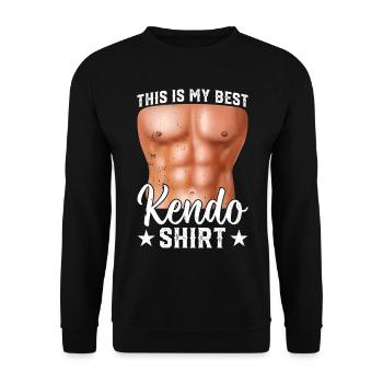 C’est mon meilleur maillot de Kendo Lutteur de Kendo - Sweat-shirt Unisexe - noir - Devant - Alina (178cm) & Michal (187cm)